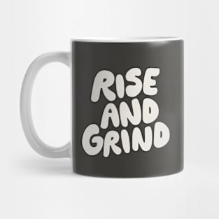 Rise and Grind in Black and White Mug